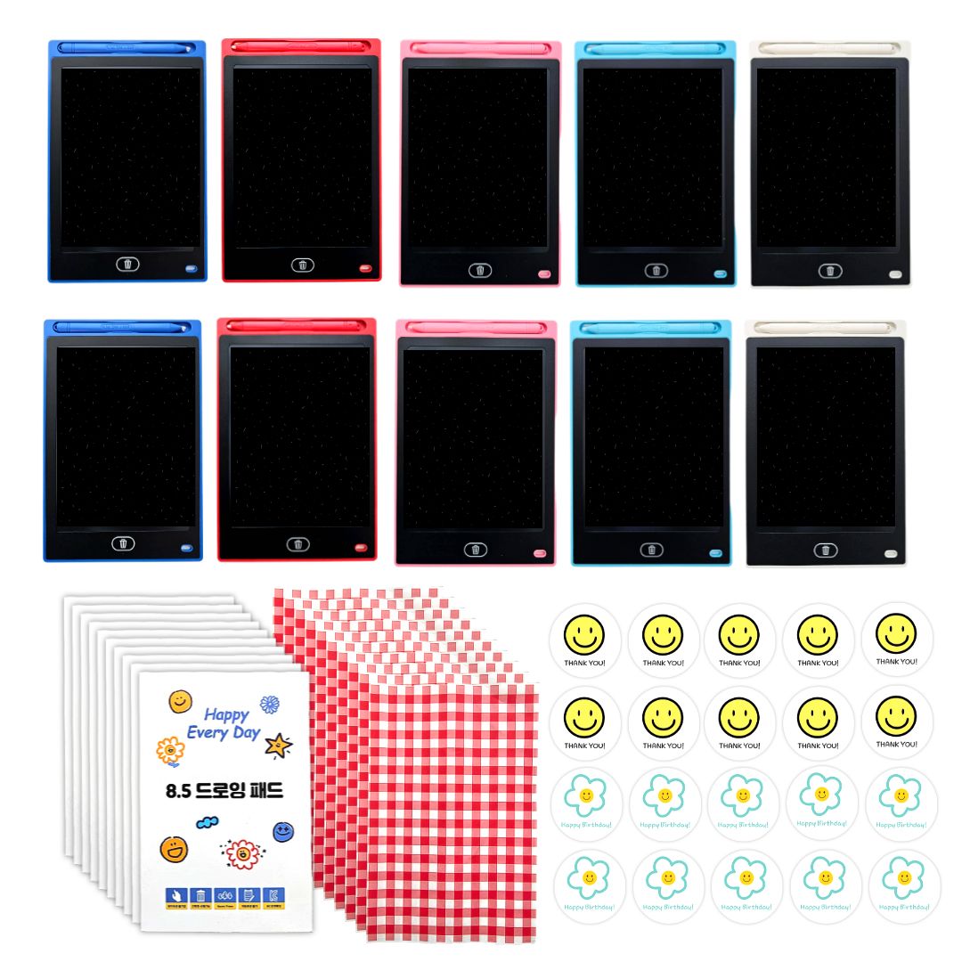 [미포리댁] 어린이집 생일 답례품 선물 유치원 구디백 유아 LCD 드로잉패드 장난감, 10개, 혼합색상 세트 28,500원