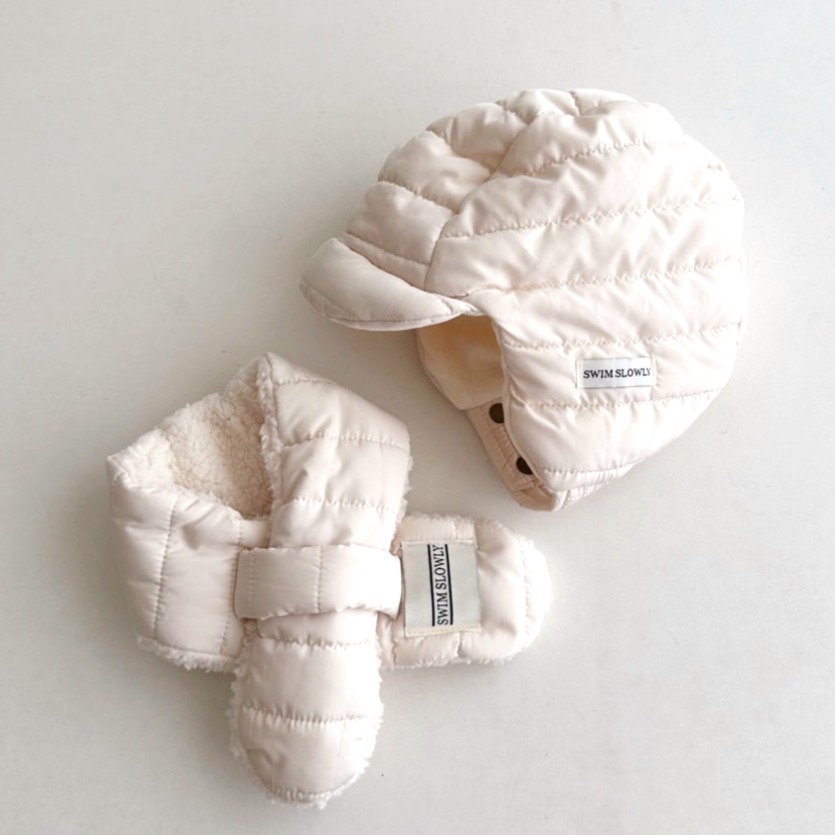 키즈브릭스 아동용 패딩 모자 목도리 세트 26,800원