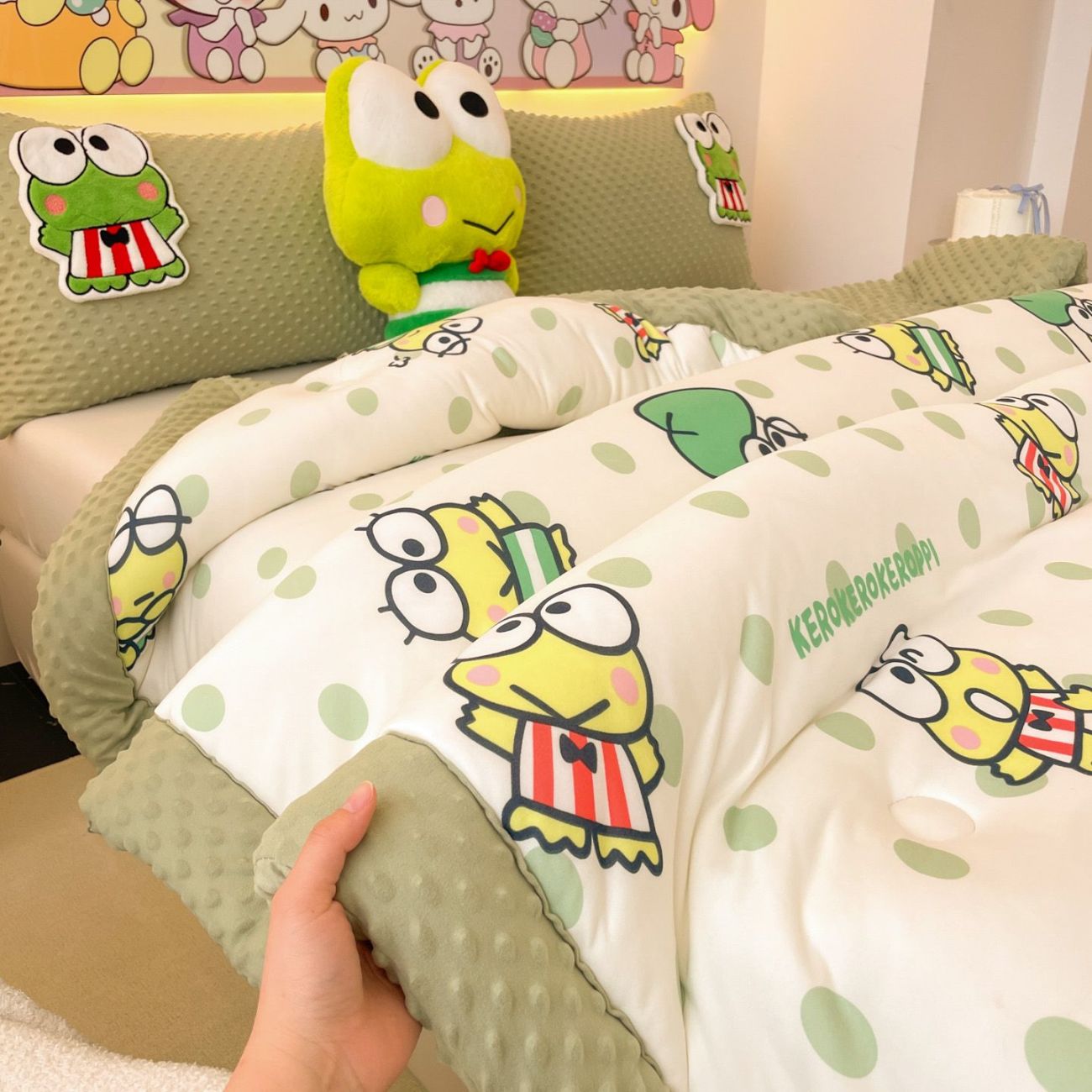 다나에 산리오 폼폼푸린 핼로키티 니트면 가을 겨울 학생 극세사 이불 단품+Integrated International Trade Co. Ltd 머리핀 32,900원