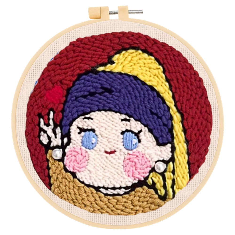 투데이리빙 DIY 펀치 니들 자수 세트 초보자 힐링 취미 뜨개질 만들기 감성 털실 펀칭 공예 십자수 키트 귀여운 원형 소품 액자 프레임 9,900원