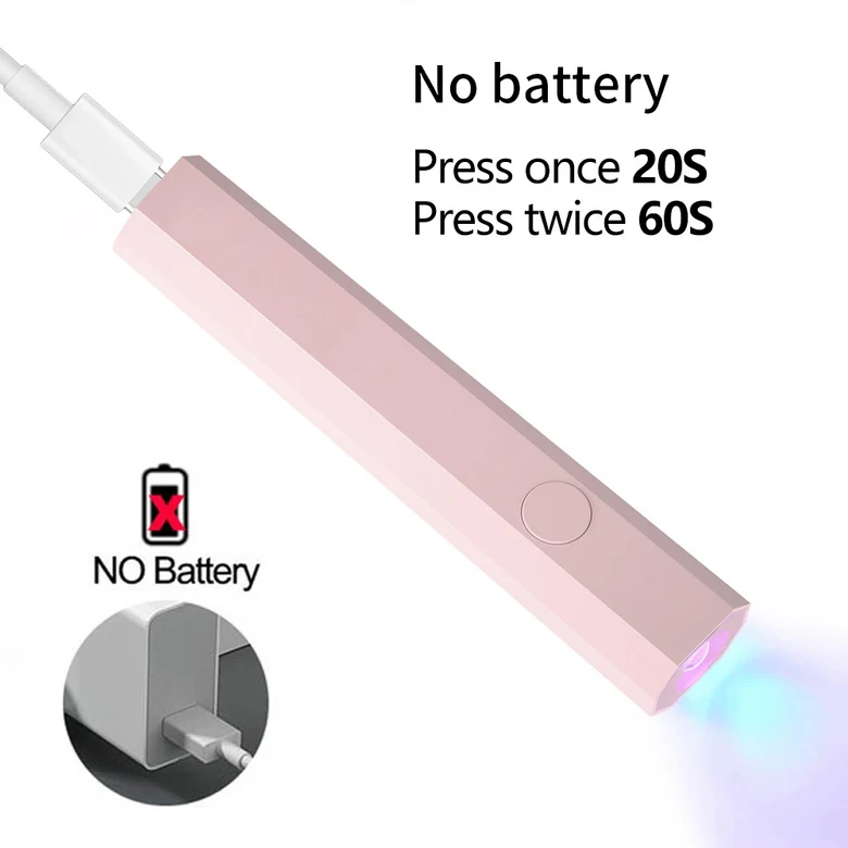 YIKOOLIN 젤 네일 용 미니 UV 광 경화 네일 램프 젤 폴란드어 매니큐어 용 LED 네일 램프 빠른 경화 용 USB 8,100원