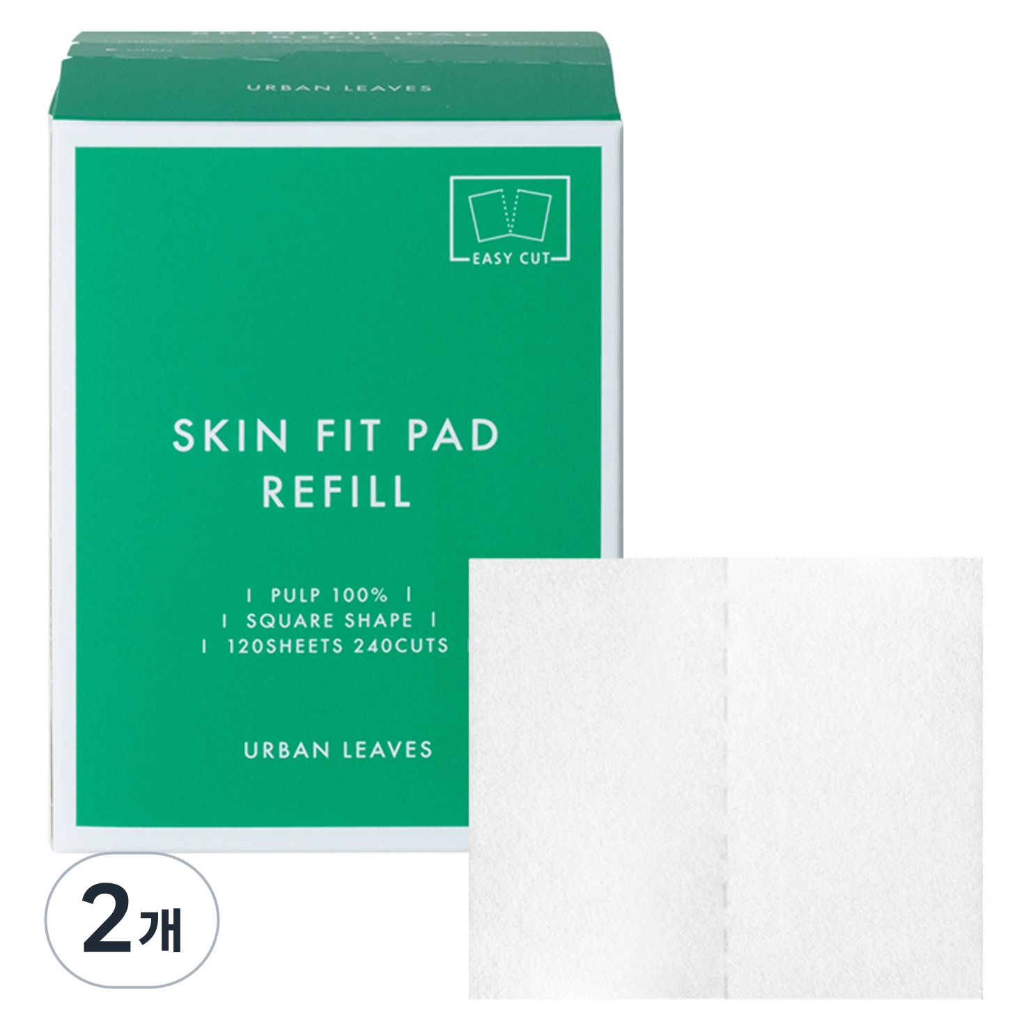 어반리브즈 스킨 핏 패드 사각 리필, 2개, 120개입 12,000원