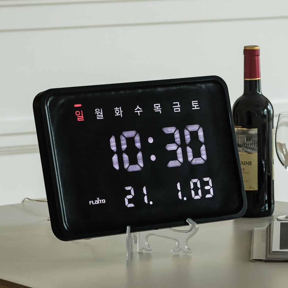 팀브로스 우드 루이스 LED 벽시계 36cm (블랙) 159,000원