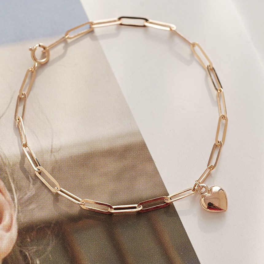 제이로사 14k 클립 통통 하트 체인 팔찌 여성 심플 데일리 여친 선물 331,000원