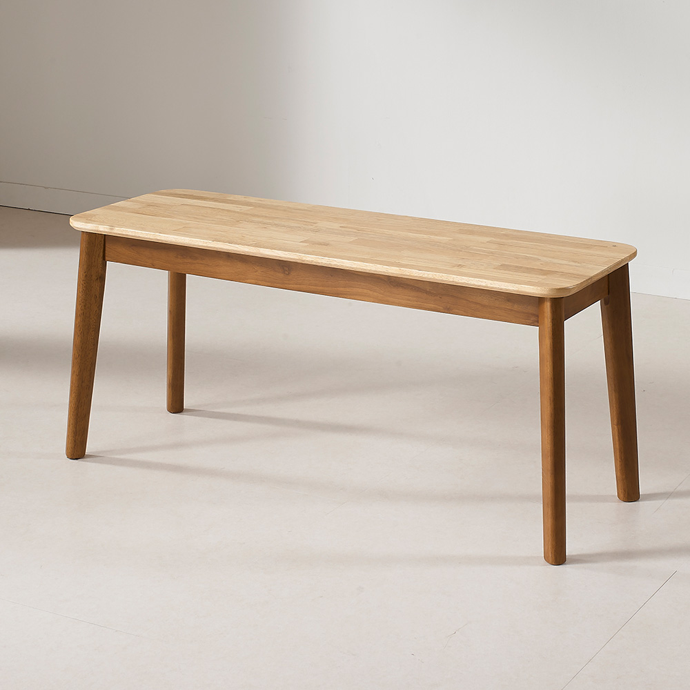 라로퍼니처 아몬드 2인용 고무나무 원목 식탁 벤치 의자 2인 밴치 70,900원