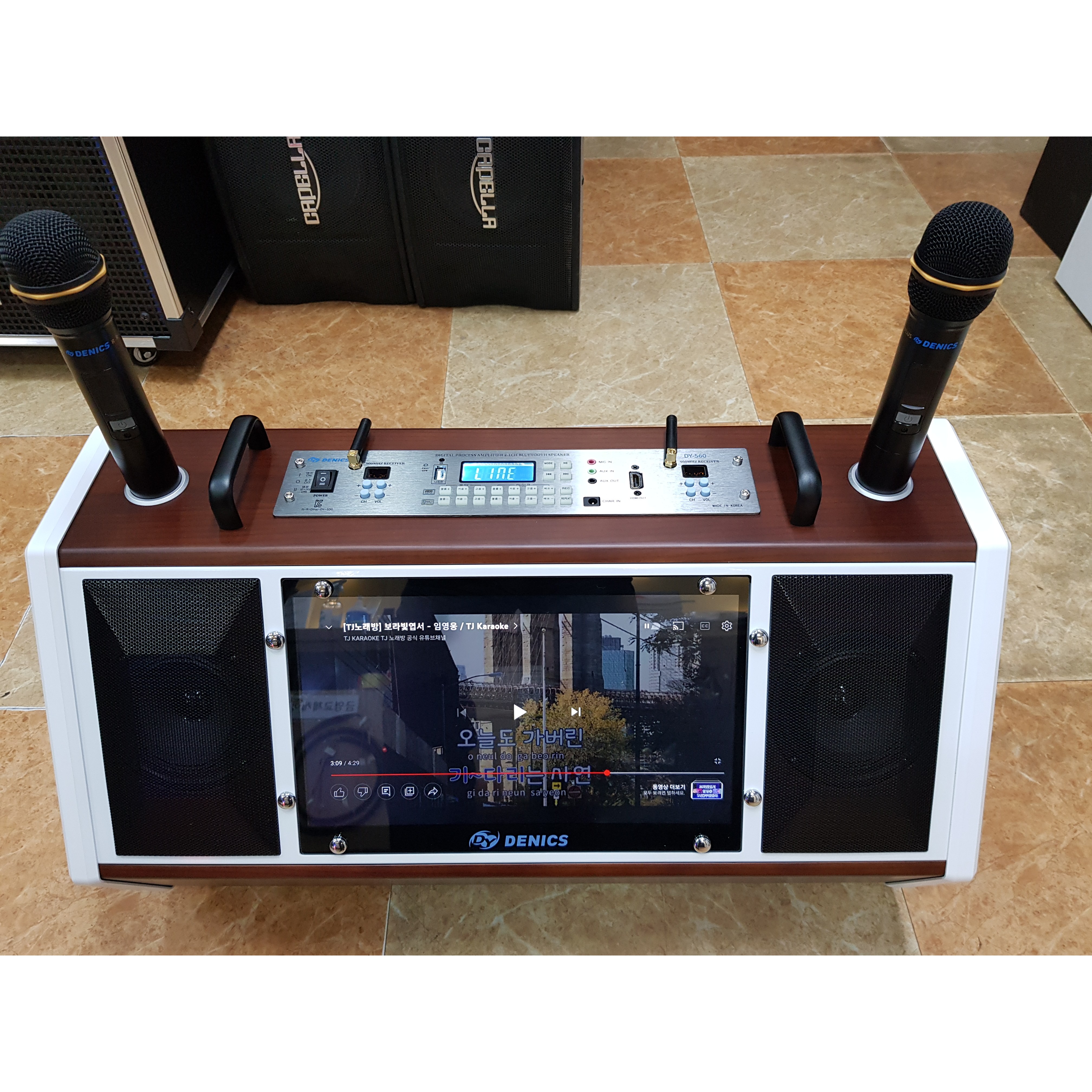 노래방몰 노래방은 기본,스마트 캠핑라이프,스마트폰과 연동 DY-560 휴대용 앰프시스템, 1개 900,000원