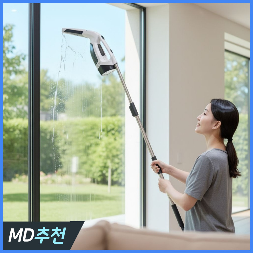 ZIPIA 전동스퀴지 무선 유리창 거울 청소 흡입 욕실 물세척기 물기제거 가정용 창문, ZIPIA 화이트, 1개 49,900원