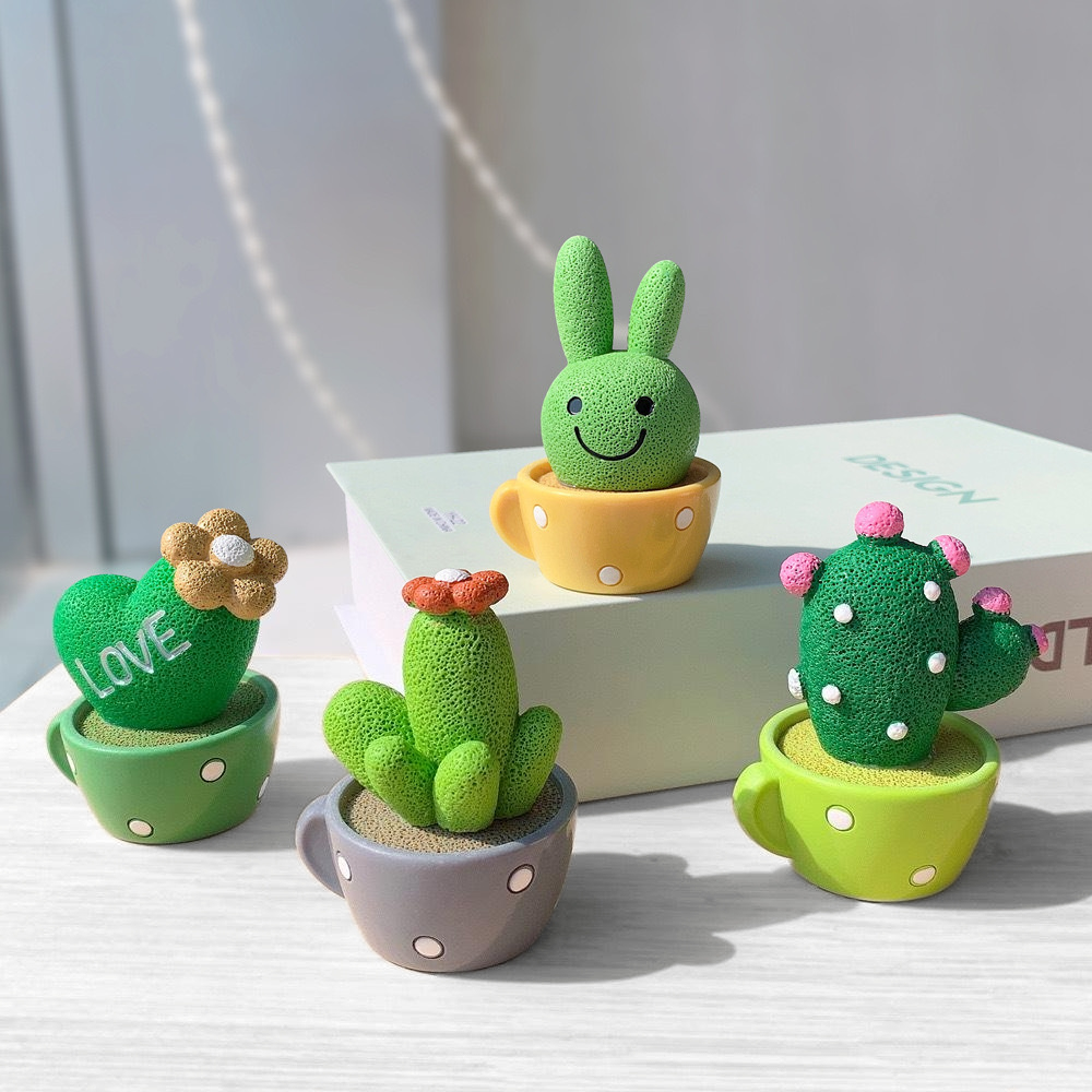 귀여운 미니 화분 자동차 장식 4종 세트 8,500원