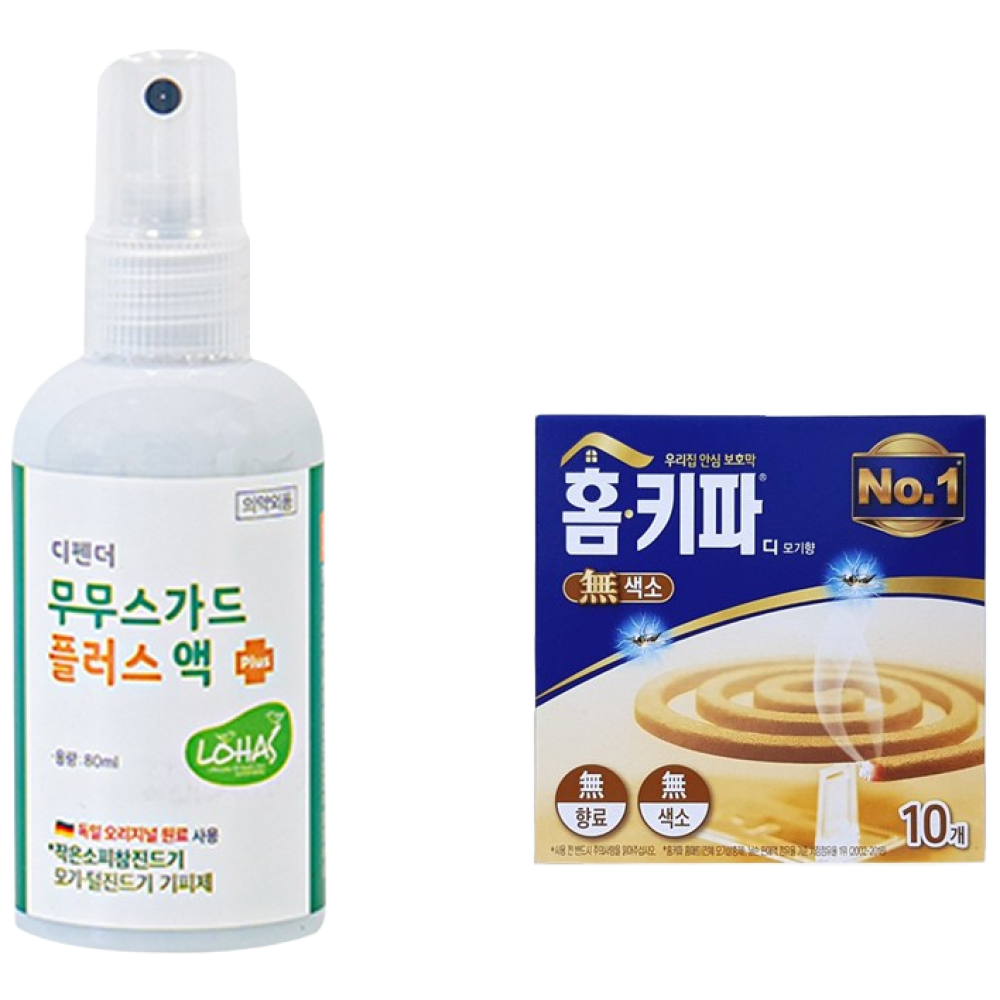 무무스가드 플러스액 80ml + 모기향10매 포함 진드기퇴치제 모기퇴치제 로하스인증 7,500원