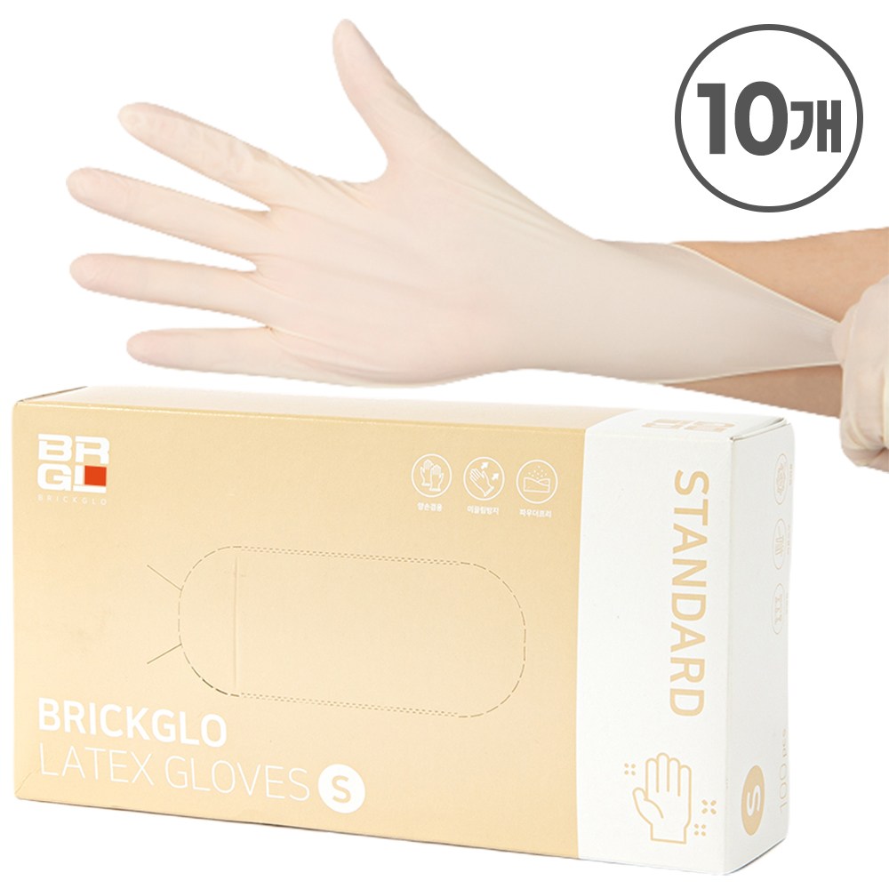 브릭글로 스탠다드 라텍스장갑 베이지 1000매 (1박스) XS~L, 대(L) 62,000원
