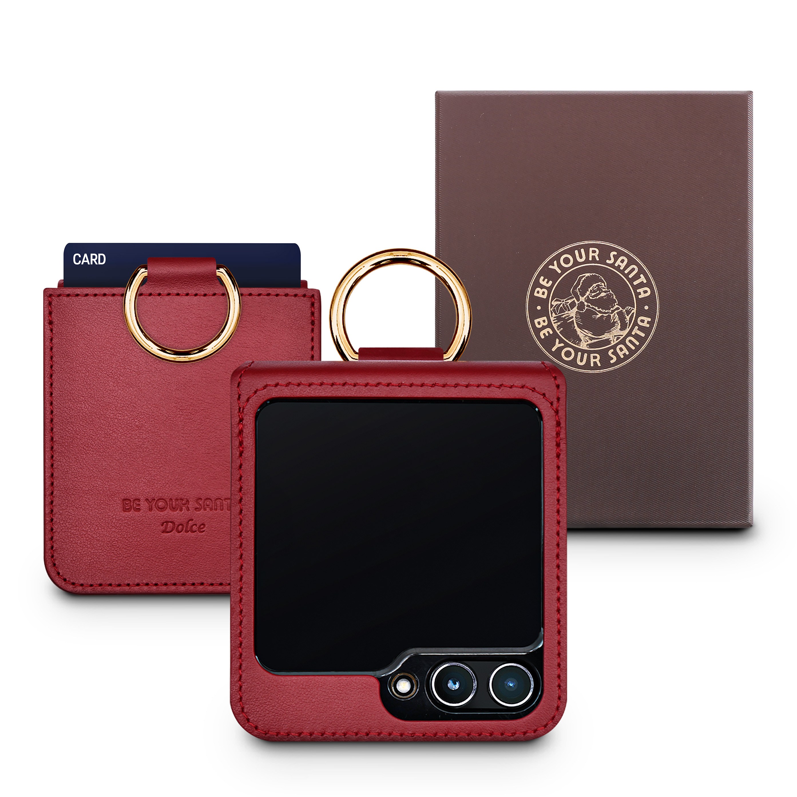 갤럭시 Z플립6 케이스 이태리 천연가죽 힌지보호 카드수납 링 루나케이스, 돌체케이스 74,400원