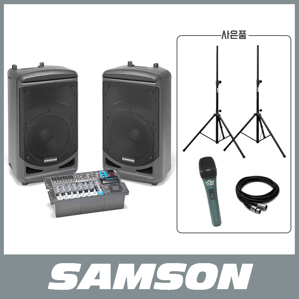 샘슨 XP1000B 블루투스 이동식 포터블 버스킹 앰프 스피커 패키지 [스탠드2개+유선마이크증정] 2,350,000원
