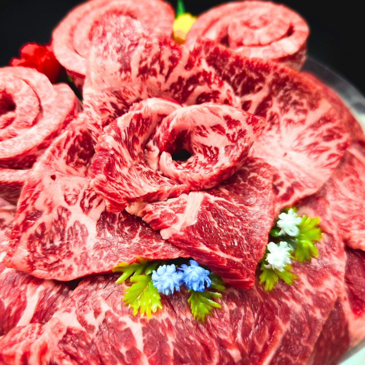 럭셔리 보자기] 최상급 한우케익 800g 투뿔 소고기 선물용 소고기케이크 [ 토퍼+노리개+보자기포장 ] 169,800원