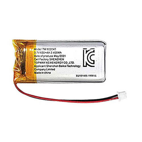 리튬폴리머802040 3.7V 650mAh TW [pw], 1개, 1개입 1,490원
