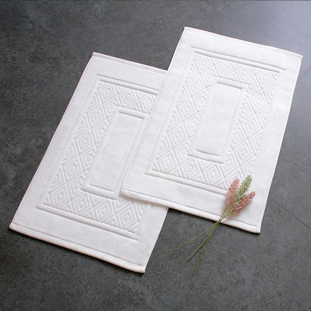 어메니티타올 클래식 빨아쓰는 호텔 주방 욕실 타월 발매트 2장 세트, 화이트 2장 25,000원