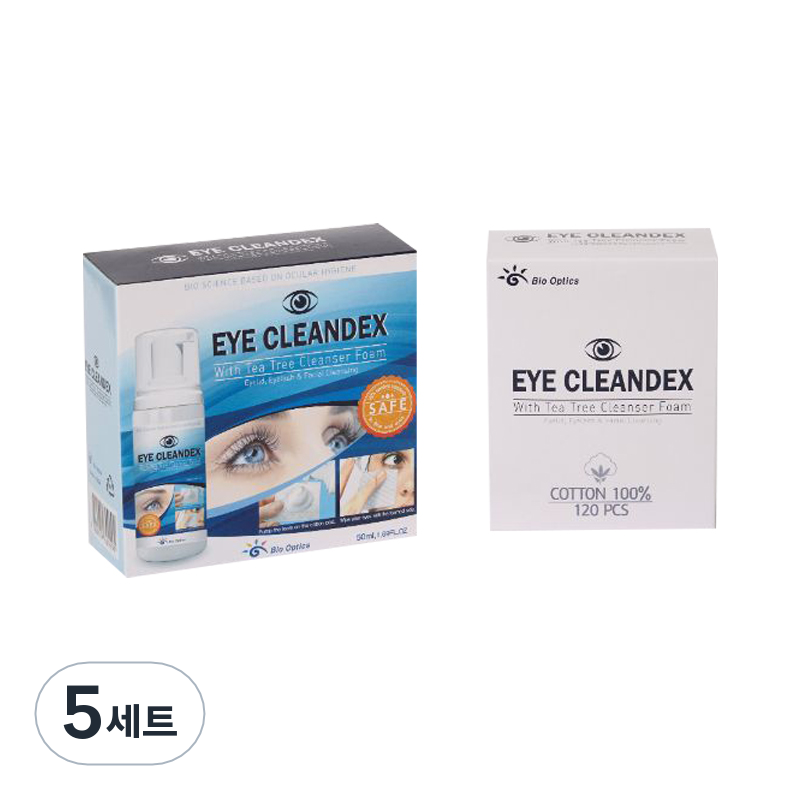 바이오옵틱스 아이클린덱스 눈꺼풀 세정제 단백질제거제 + 솜 120p 100,000원