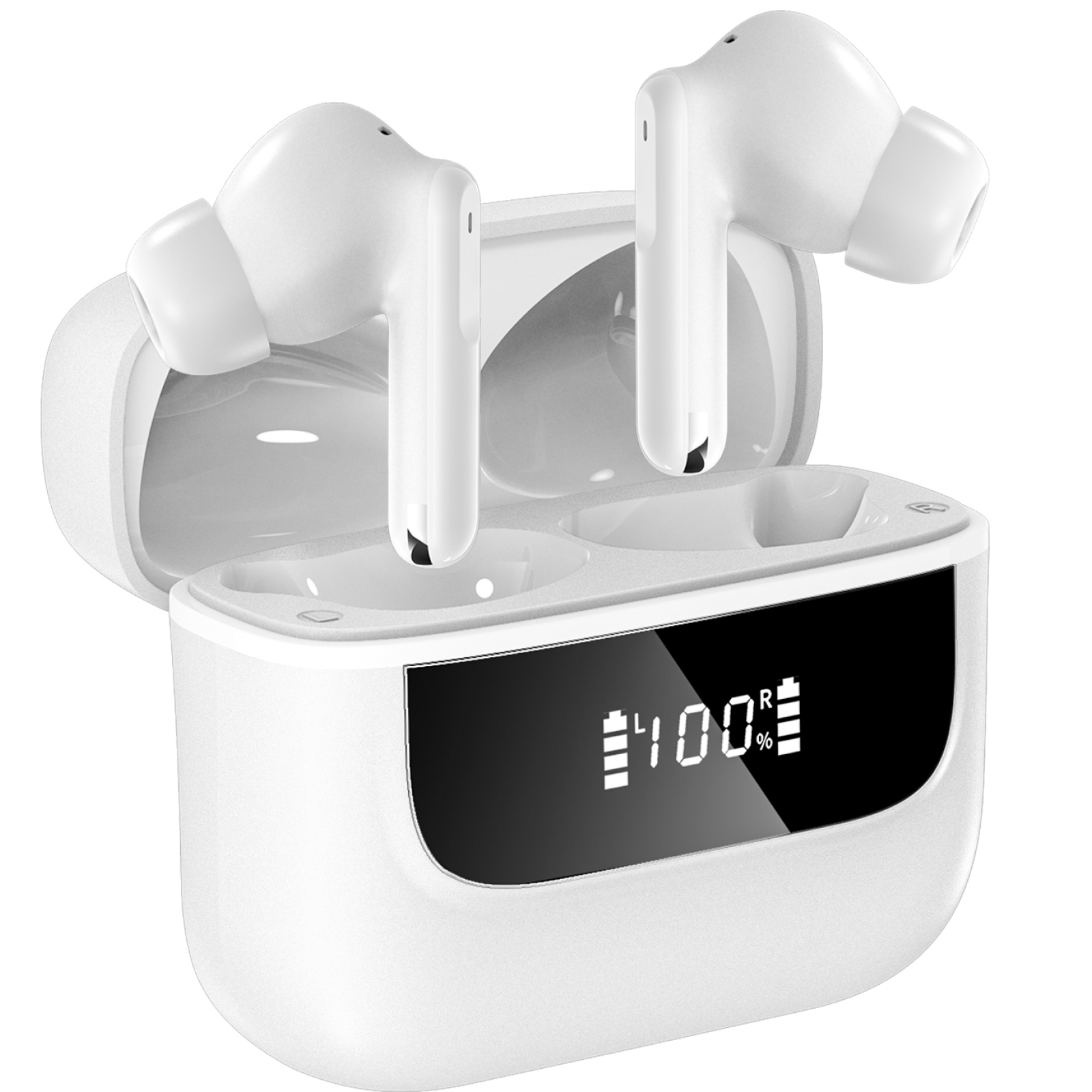 Hmusic 노이즈캔슬링 ENC 무선 블루투스 이어폰 H26, 화이트 43,900원