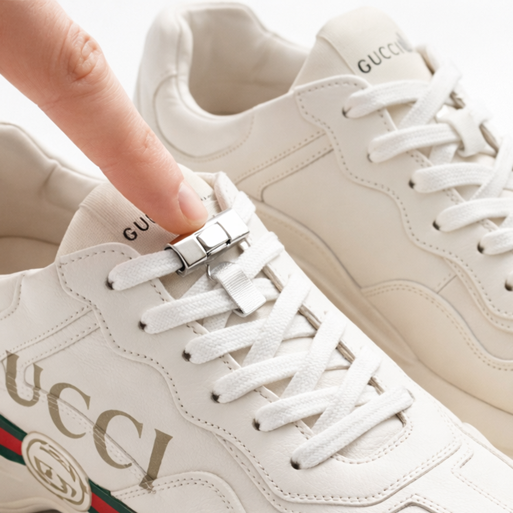 매듭없는 신발끈 절대 안풀리는 튼튼한 신축성 늘어나는 묶지않는 운동화끈, 1쌍 2개 9,250원