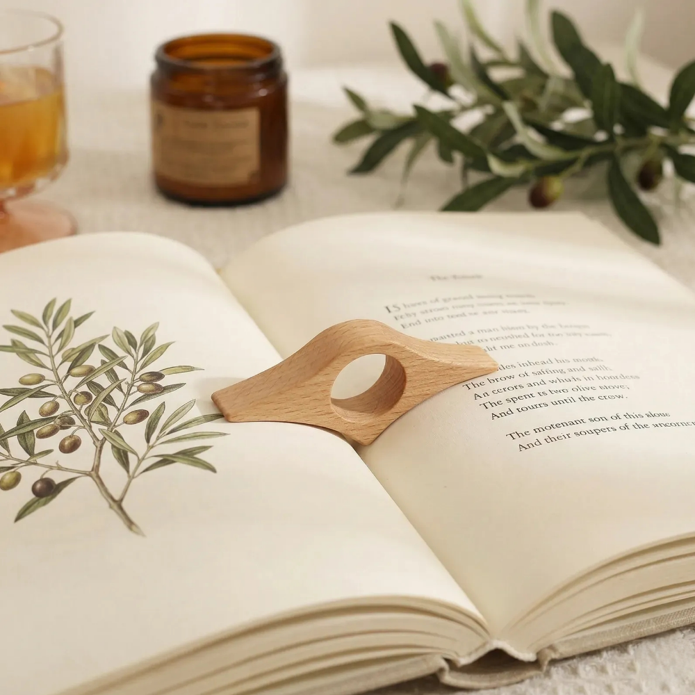 InLoop 우드 엄지 북 홀더링 책잡이 독서링, 1개, 오크 6,290원