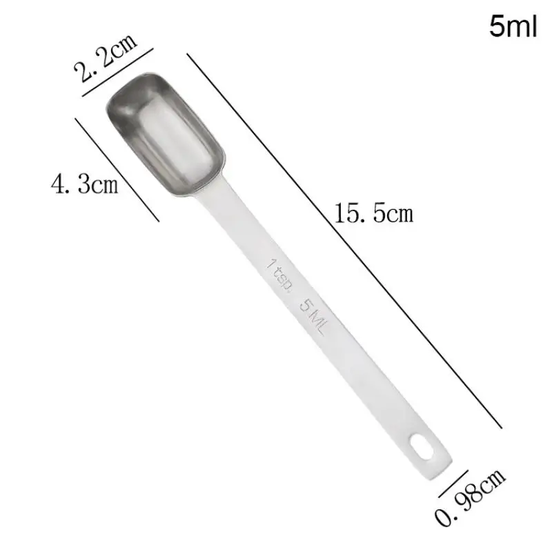 1개 주방 계량 스푼 스케일 표시 304 스테인리스 스틸 직사각형 커피용 계량 스푼 파우더 커피용품 11,700원
