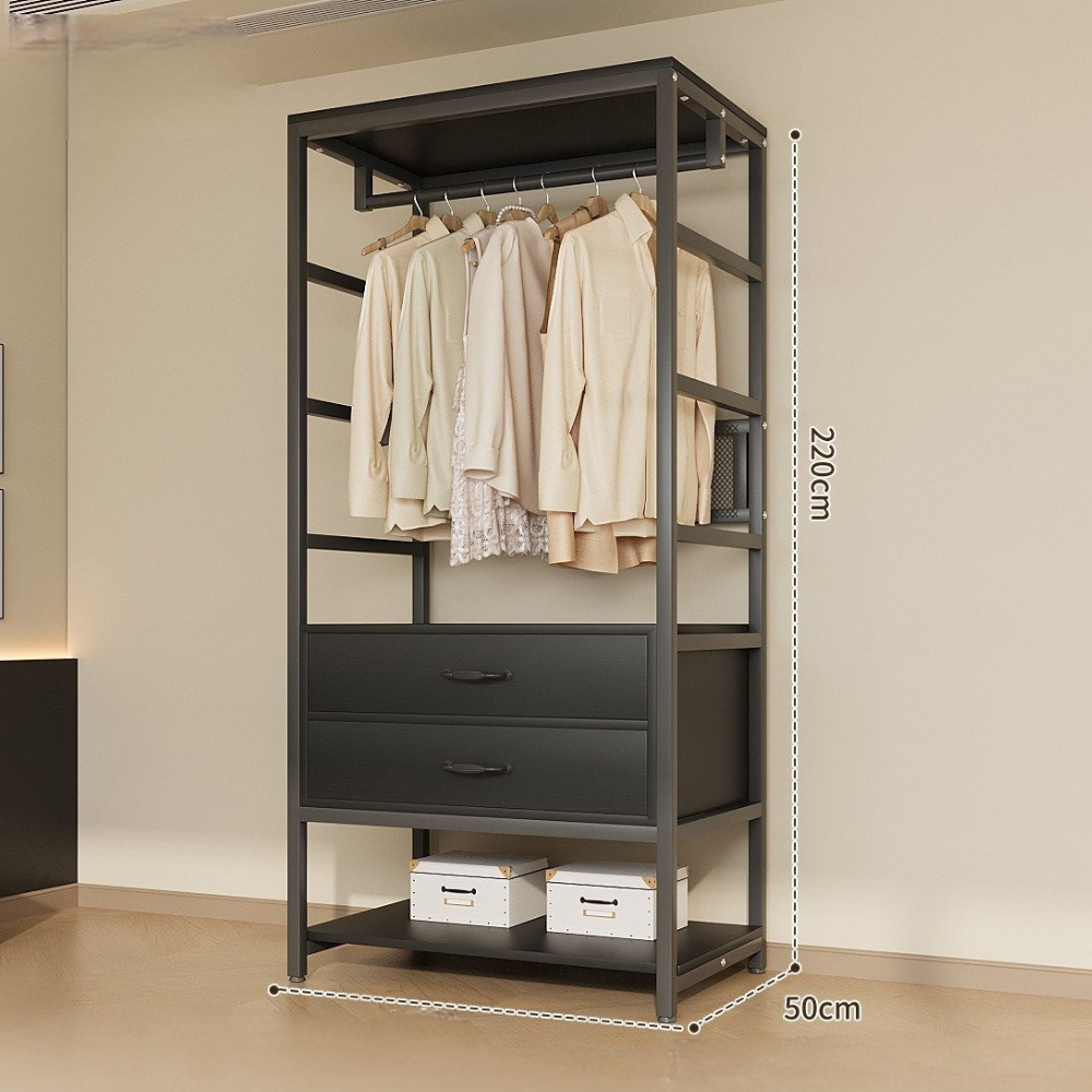 하일리 튼튼한 시스템 행거 조립식 수납 드레스룸 2단 철제 스탠드 대용량 원목 229,000원