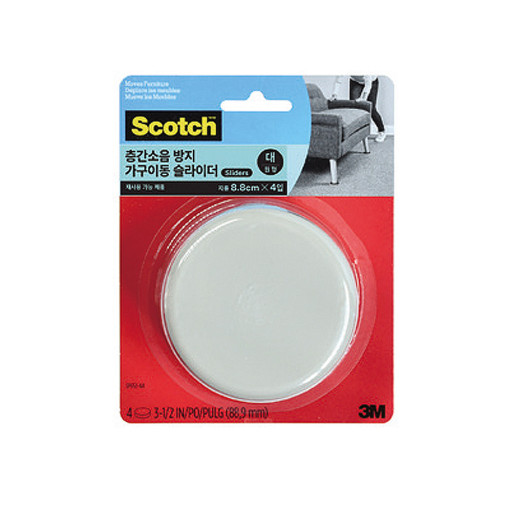 3M 스카치 방지 가구이동 슬라이더 대형 4P 원형 21,000원