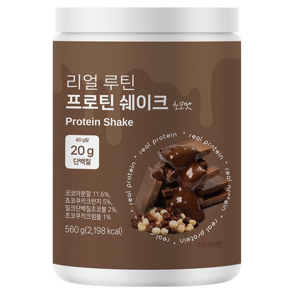 안국약품 리얼루틴 프로틴 쉐이크 초코맛, 1개, 560g 24,900원