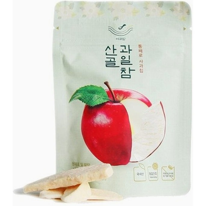 에코맘의산골이유식 산골 과일참 통째로 사과칩 2,500원