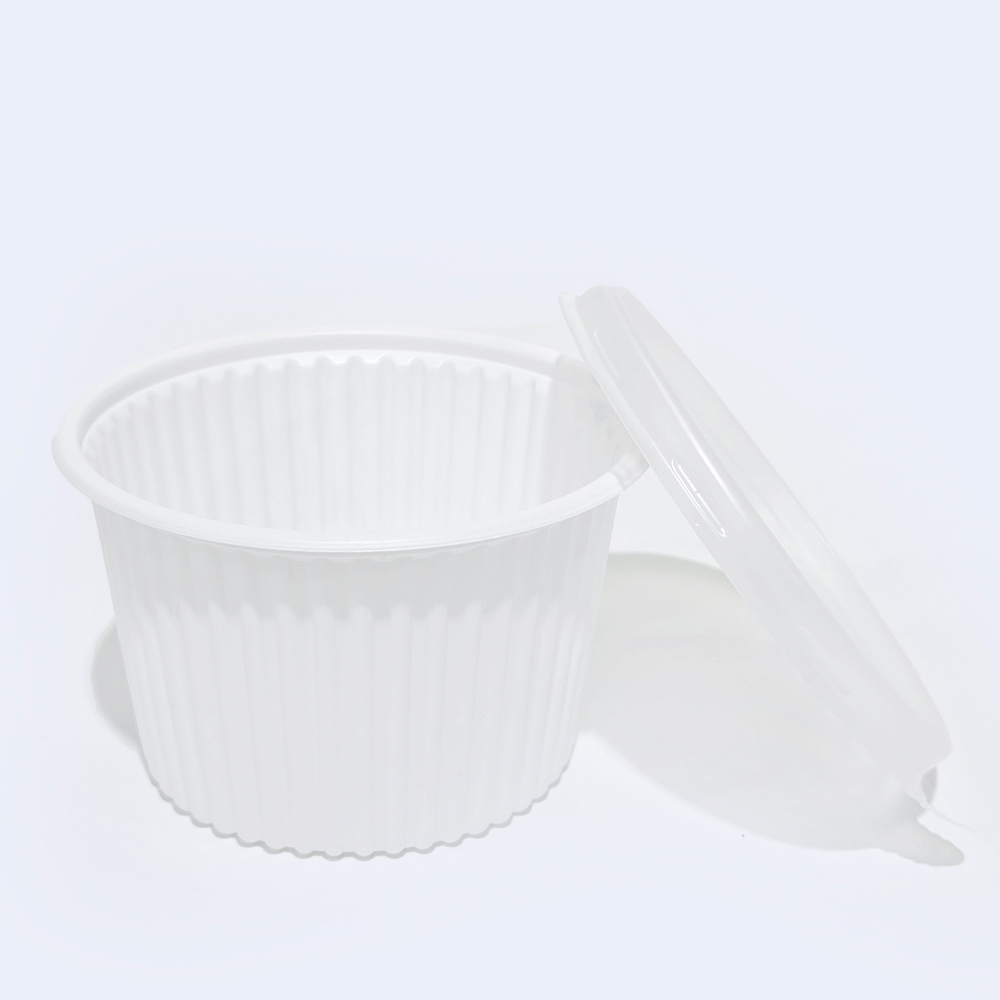 [국내생산] 밥 국 반찬 105파이(대) 330ml 원형용기 + 뚜껑 전자렌지가능/배달용기, 1개, 100세트 12,100원