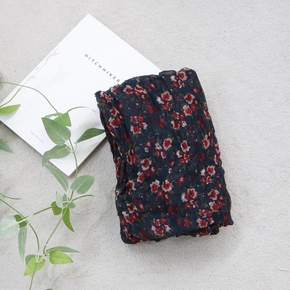 플라워 롱 스카프 면 100% 앤틱블룸 여성 스카프 15,800원