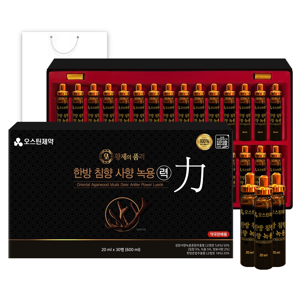 오스틴제약 한방 침향 사향 녹용 력, 30개, 20ml 54,800원