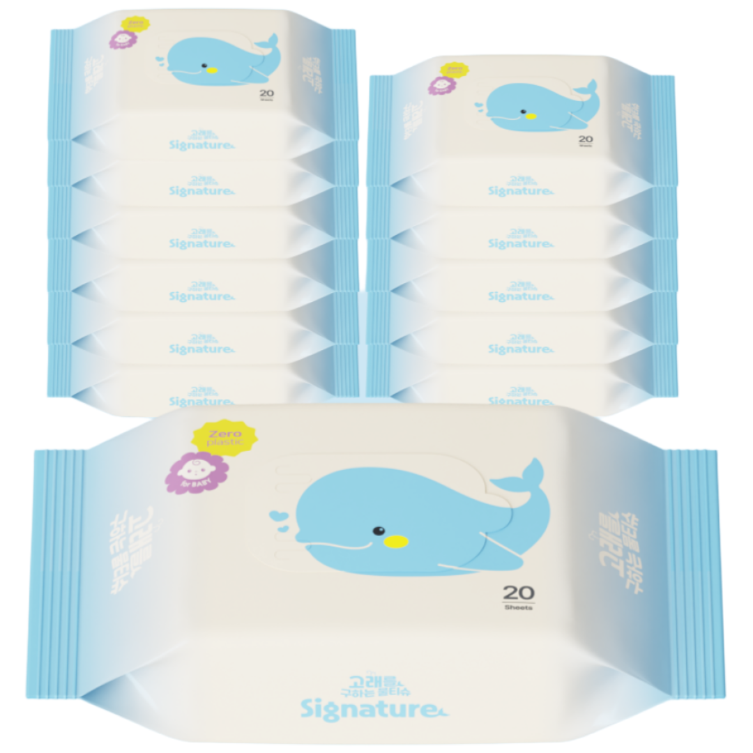 고래를 구하는 물티슈 시그니처 신생아 아기 물티슈 무향 친환경 생분해 휴대용 16,550원