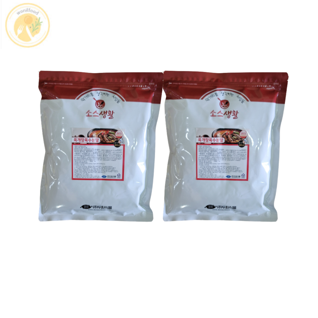 [두원식품] 육개장 육수 분말, 2개, 1kg 31,600원