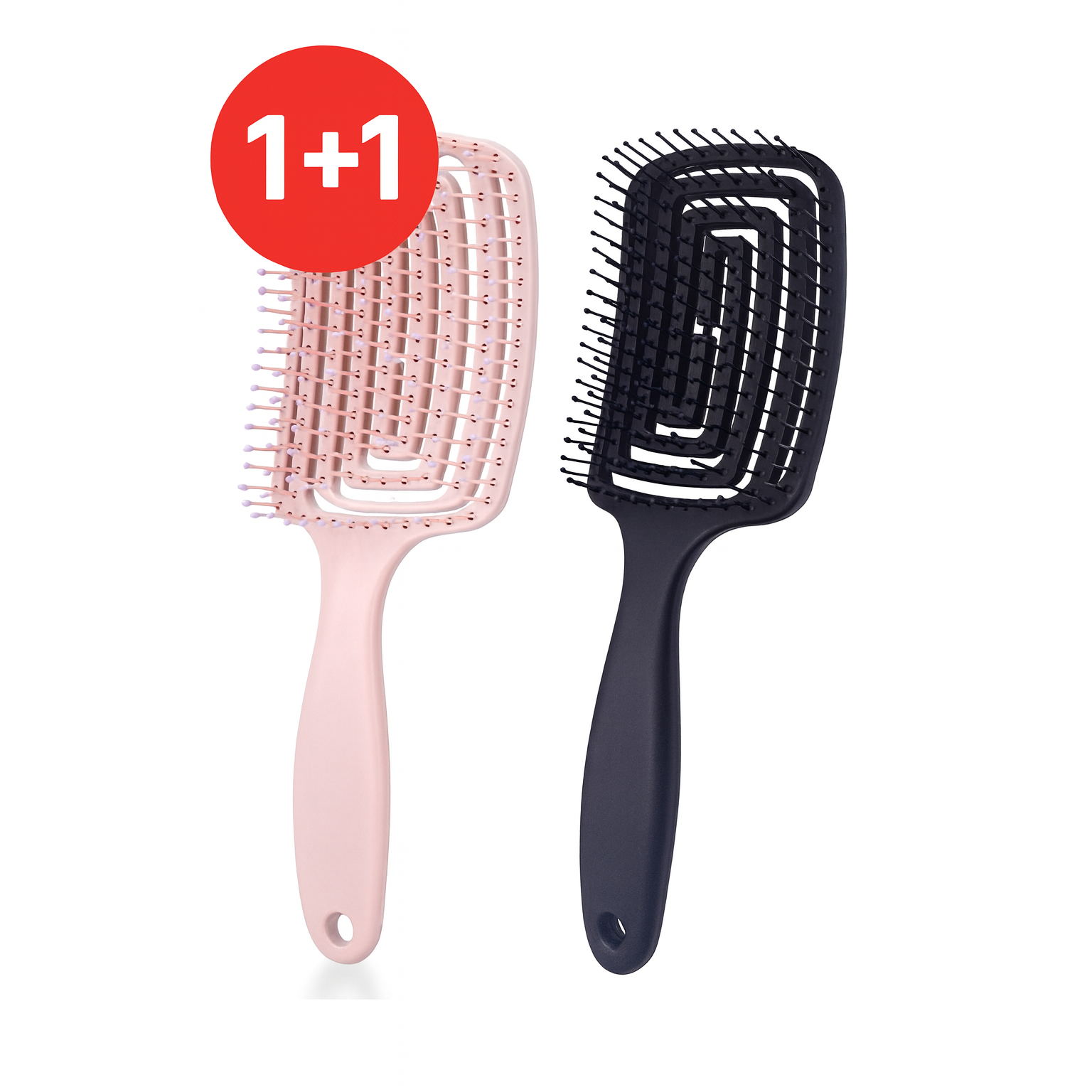 제이제이 볼륨 헤어브러쉬 드라이 엉킴방지 두피 마사지빗 1+1, 1개, 퍼플,핑크 5,900원