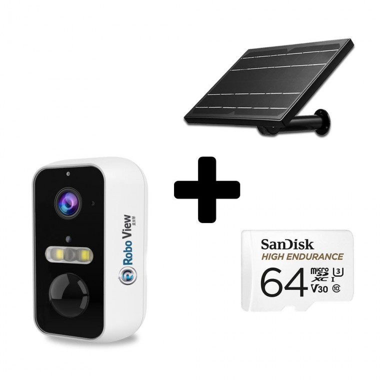 로보뷰S5 + 64GB 8충전식 태양광패널(배터리5개내장) 500만화소 무선 배터리 CCTV IP 카메라 QHD 411,000원