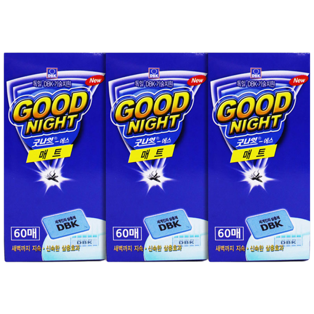 굿나잇 한국디비케이 에스 매트 전자모기향 훈증매트 리필 30p 17,900원