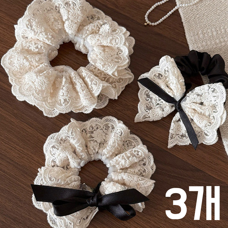 UNMY 여성 레이스 리본장식 곱창 머리끈 3종 세트 9,220원