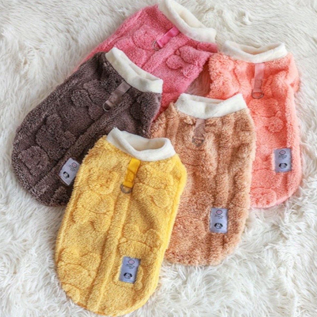 우기펫 강아지 D링 짧은털조끼, 1개, 소프트핑크 13,800원