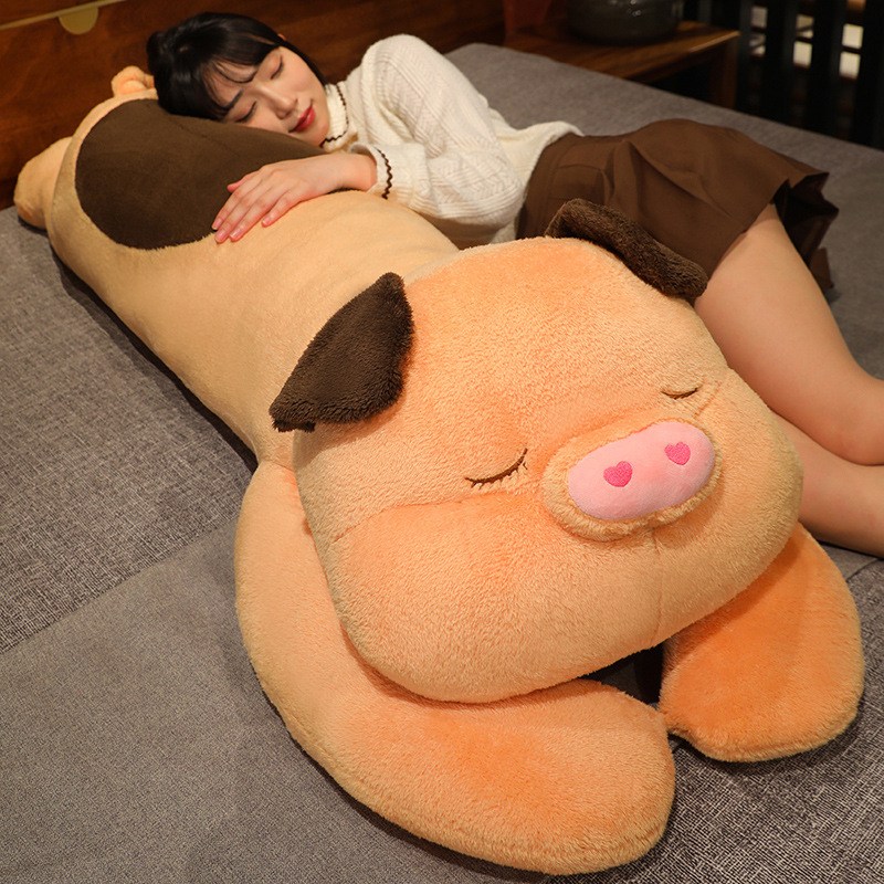 도림 귀여운 돼지 삼형제 인형 안고자는 바디필로우, 브라운 17,000원