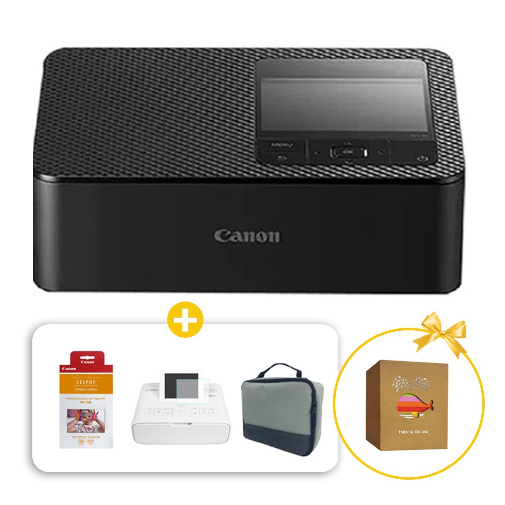 캐논 셀피 CP1500 포토프린터 인화기 RP-108 인화지 파우치케이스, CP1500 블랙+RP-108+필름+파우치 235,000원