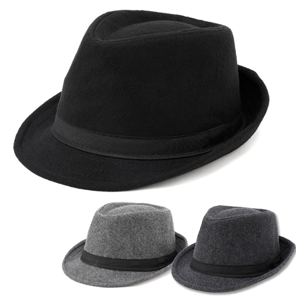 남자 모직 째즈 캐주얼 모자 페도라 신사모자 중절모 3,900원