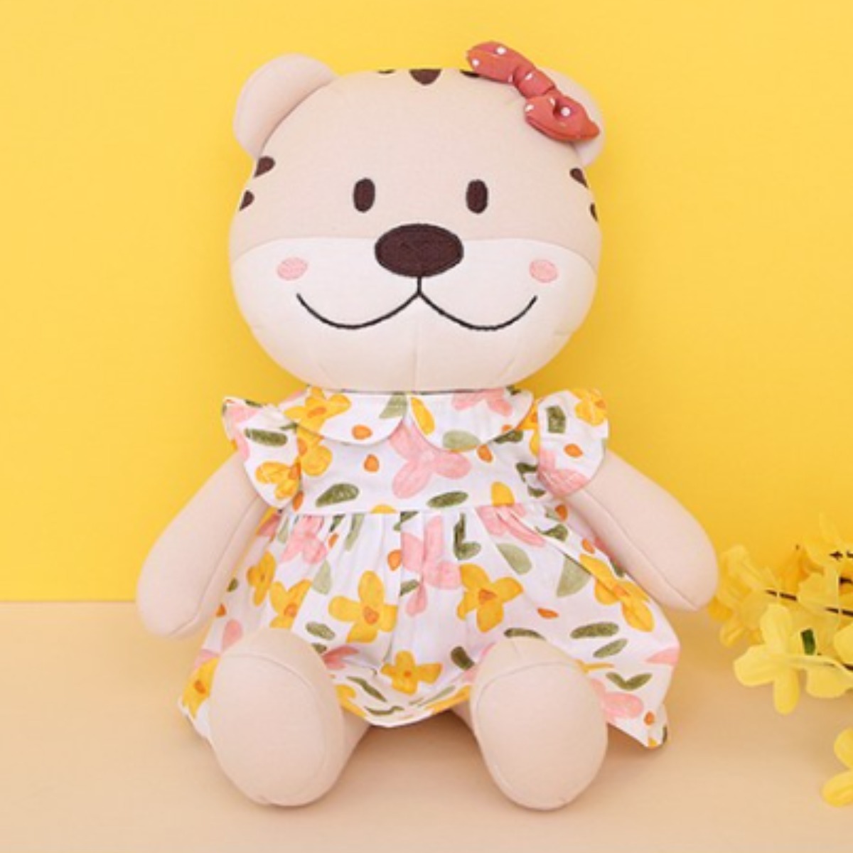 베베라온 애착인형 봉제인형 옷 원피스 상하세트 토끼 곰 고양이 인형옷, 1개 15,900원