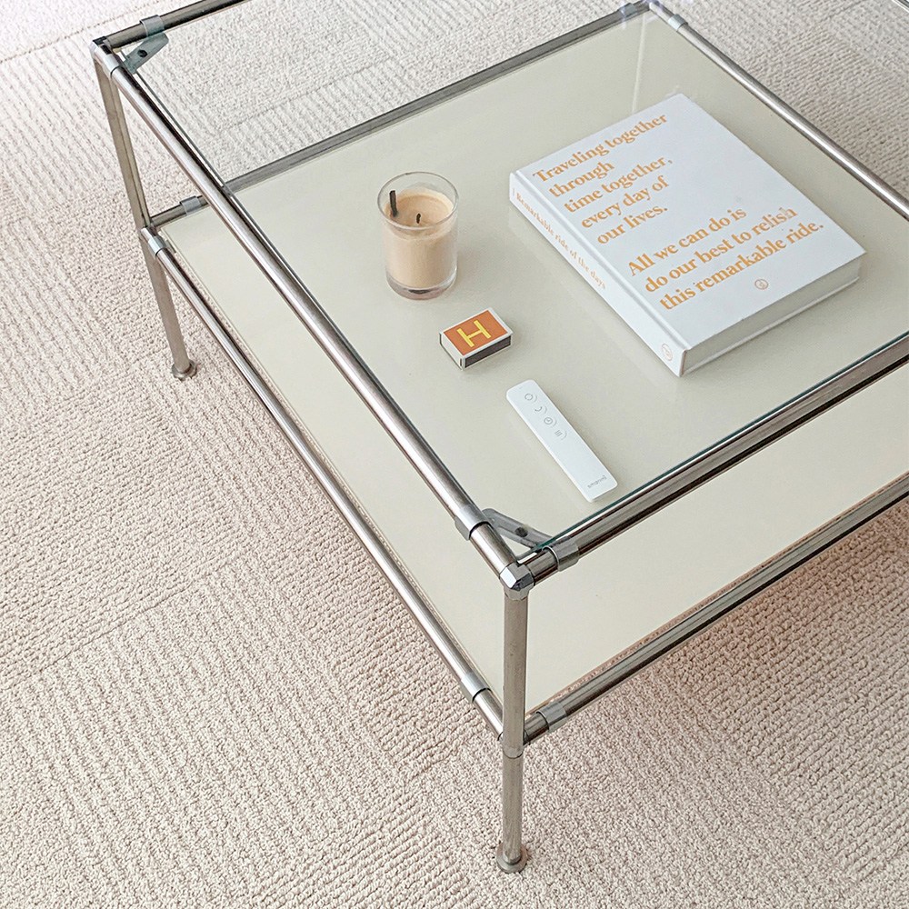 오그레 스테인레스 모듈 가구 2단 소파 테이블 L 97,000원