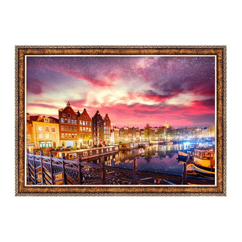 500피스 직소퍼즐 암스테르담의 노을 (액자옵션선택) HP516, 1개, 퍼즐+엔틱골드 직소퍼즐액자포함, 500피스 34,000원
