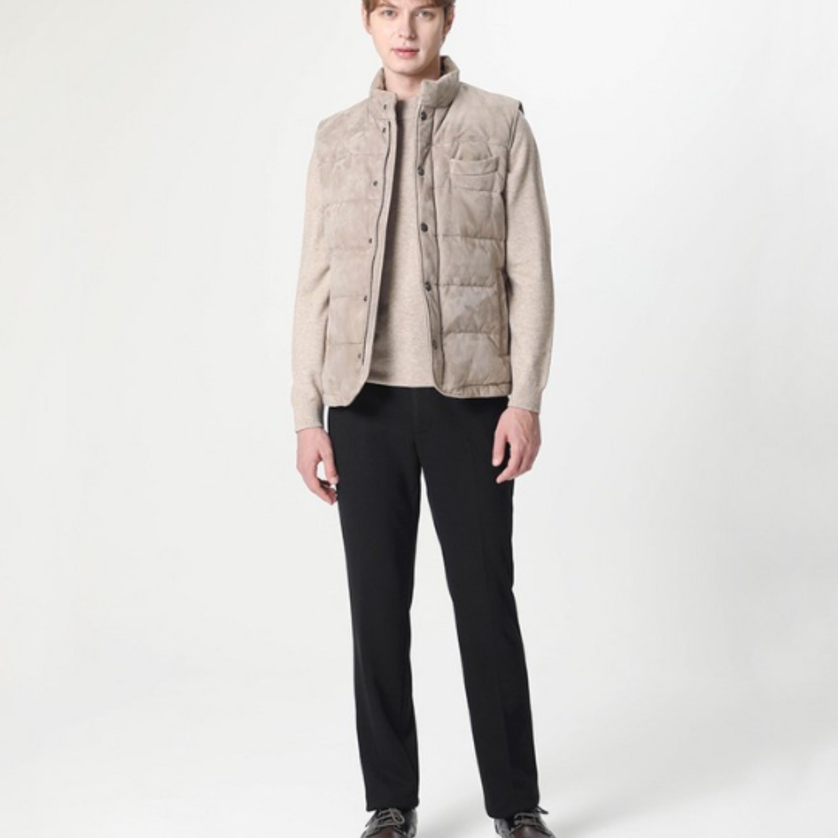 숨바 겨울 남성 숨쉬는 바지 밴딩 스트레치 울혼방 울블랜드 기모 보온 맞춤 바지 팬츠_블랙_SCFMP776 79,000원