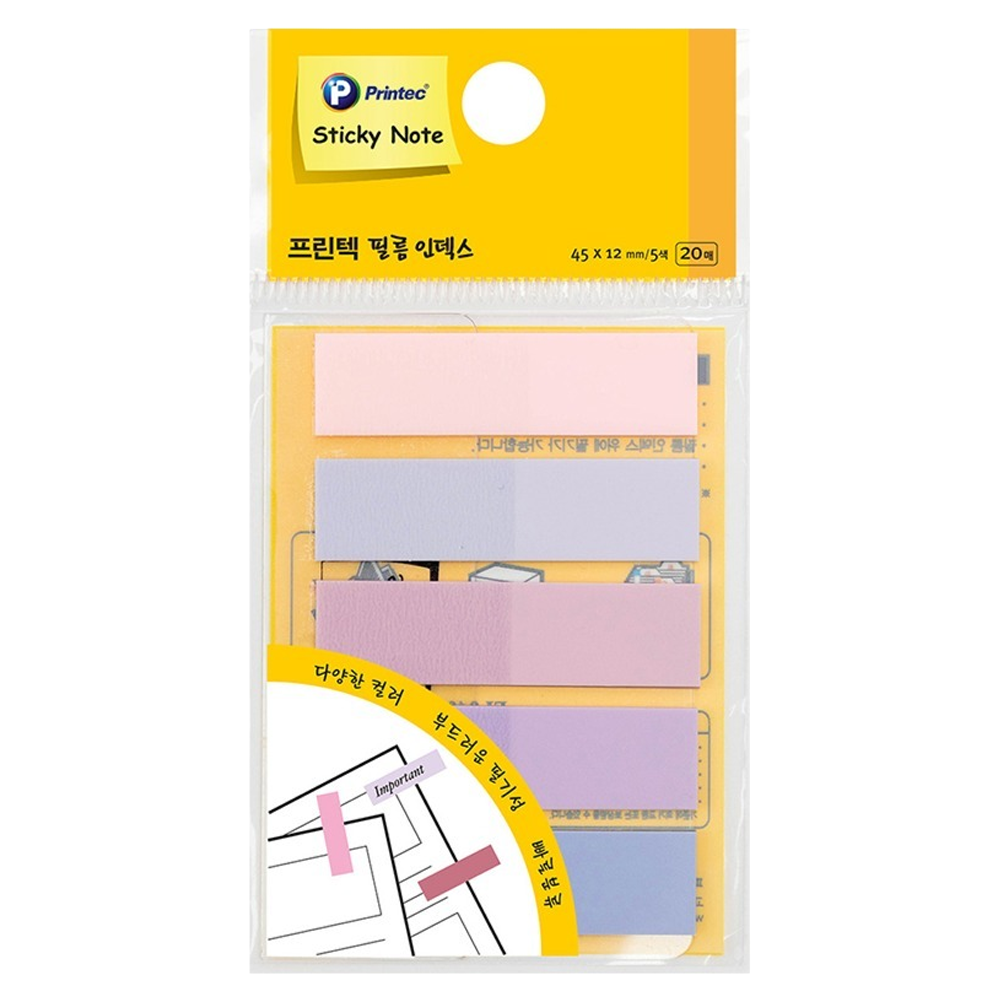 프린텍 스티키 필름인덱스 핑크파스텔 5종 세트 FI4512-5P, 100매, 3세트 4,250원