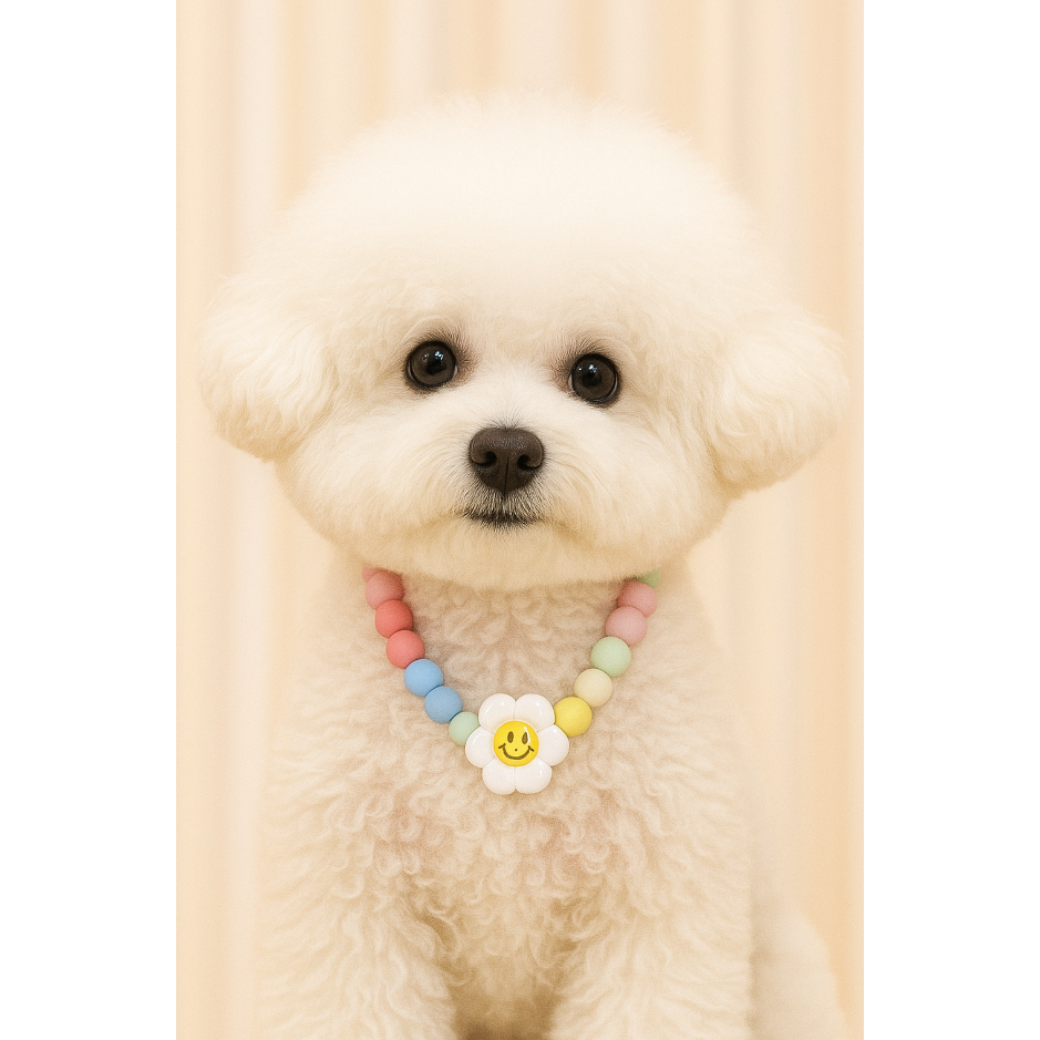 강아지 각인 비즈목걸이 고양이 이름표 산책 선물 비비드펫 스마일봉봉 9,900원