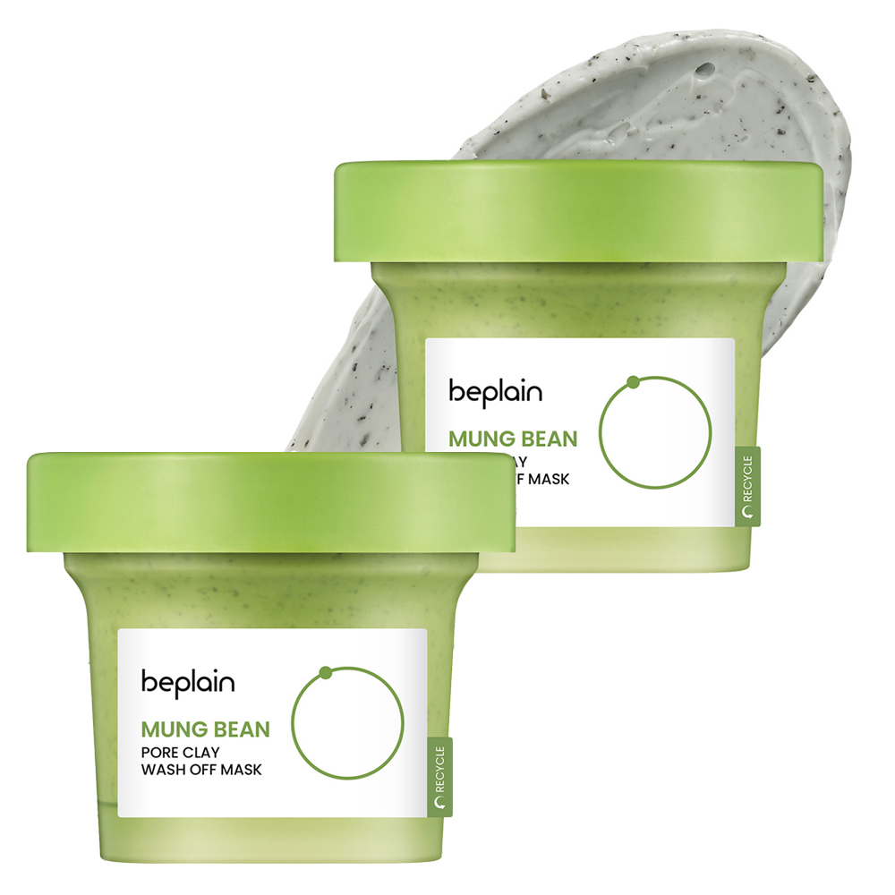 [레오제이 공동개발] 비플레인 녹두 모공 클레이 팩, 120ml, 1개입, 2개 25,000원