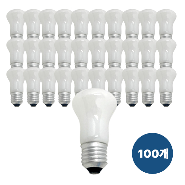 포커스 백열전구 크립톤전구 클립톤전구 M50 60W (E26베이스), 100개, 전구색 60,000원