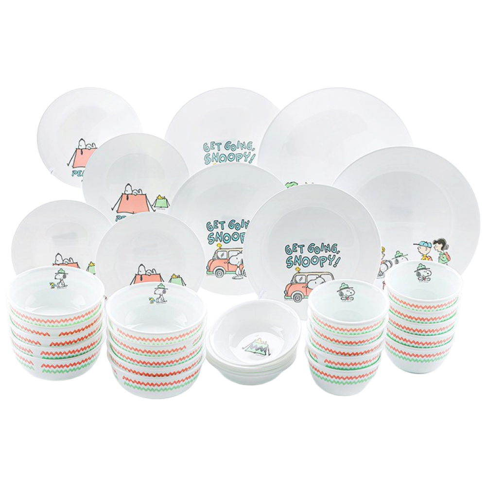 코렐 스누피캠핑 10인 34P 한국형 세트 388,640원